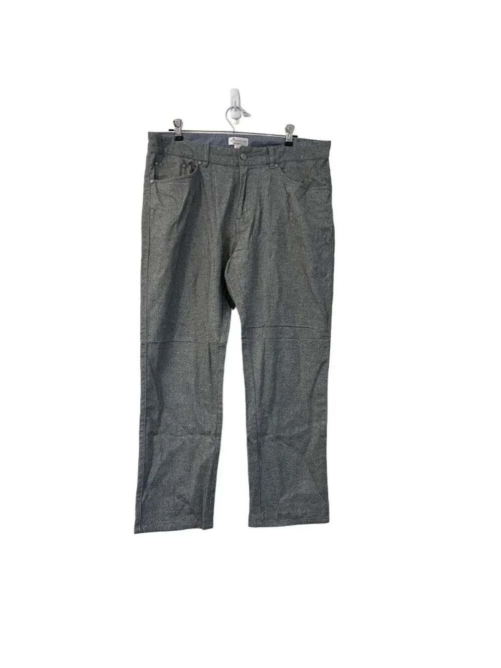 Peter Millar Mens Gray Soft Cotton Mountainside Collection Straight Leg Pants 35